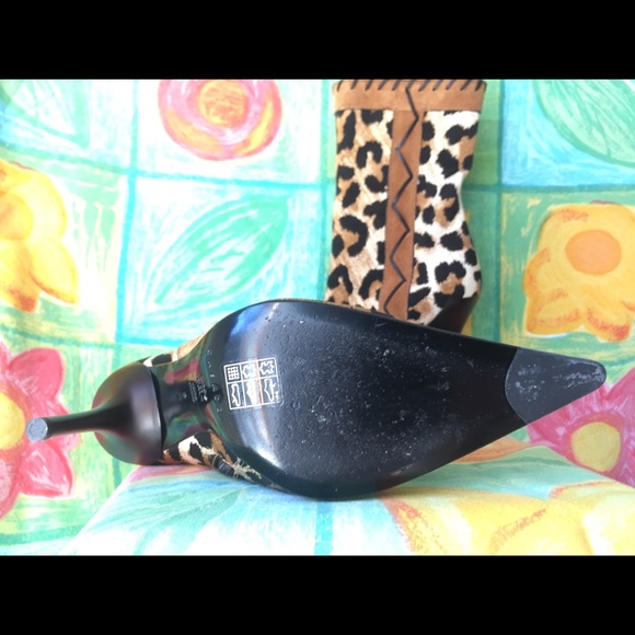 CASADEI Leopard Print Heel Boots - Picture 6 of 8